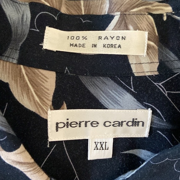 Men’s Pierre Cardin Hawaiian button up shirt XXLarge tropical beach resortwear - Picture 11 of 12